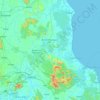 Rompin topographic map, elevation, terrain