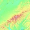 Denali-Nationalpark topographic map, elevation, terrain