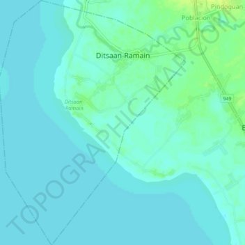 Ditsaan-Ramain topographic map, elevation, terrain