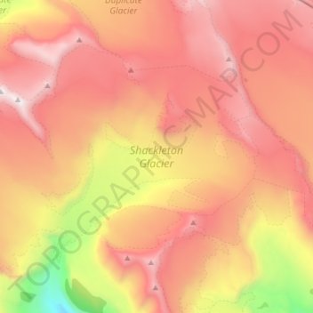 Shackleton Glacier topographic map, elevation, terrain