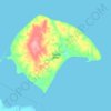 Herschel Island topographic map, elevation, terrain