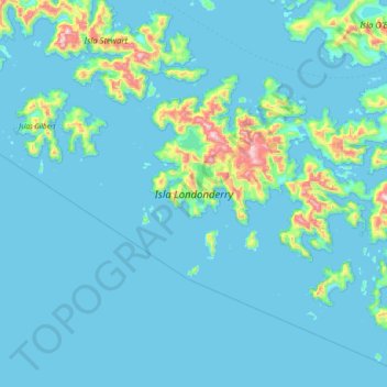 Londonderry Island topographic map, elevation, terrain
