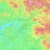 Bistrița-Năsăud topographic map, elevation, terrain