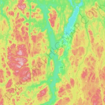 Lac des Commissaires topographic map, elevation, terrain