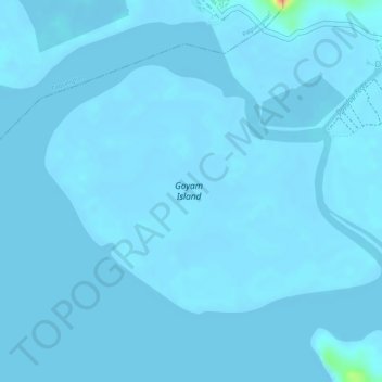 Goyam Island topographic map, elevation, terrain