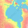 Bahía de Hudson topographic map, elevation, terrain