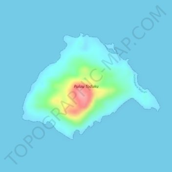 Pulau Toduku topographic map, elevation, terrain