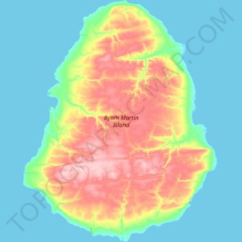 Byam Martin Island topographic map, elevation, terrain