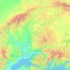 Matanuska-Susitna Borough topographic map, elevation, terrain