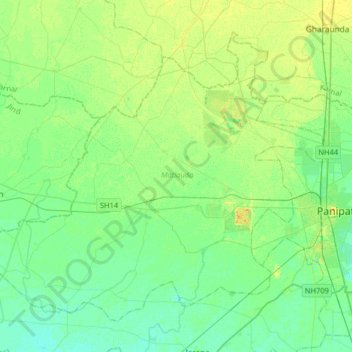 Matlauda topographic map, elevation, terrain