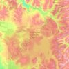 Parc national de Yellowstone topographic map, elevation, terrain
