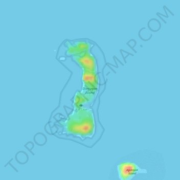 Danjugan Island topographic map, elevation, terrain