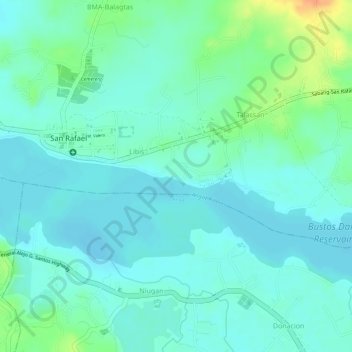 Libis topographic map, elevation, terrain