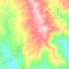 Polog topographic map, elevation, terrain