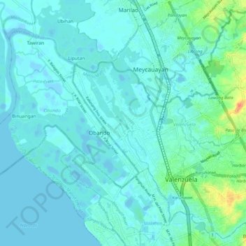 Valenzuela topographic map, elevation, terrain