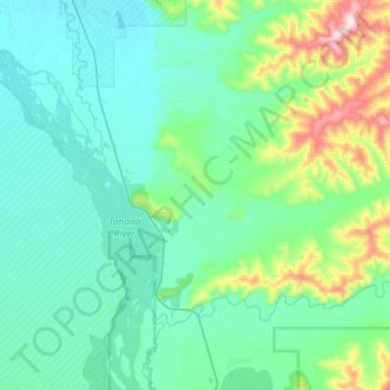 Salcha topographic map, elevation, terrain
