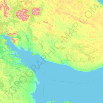 Терский район topographic map, elevation, terrain
