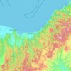 Opotiki District topographic map, elevation, terrain