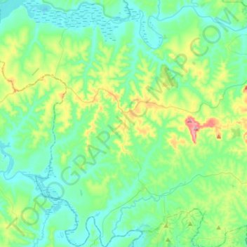 Ibitiruna topographic map, elevation, terrain