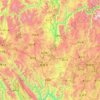 Chuxiong topographic map, elevation, terrain