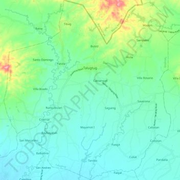 Talugtug topographic map, elevation, terrain