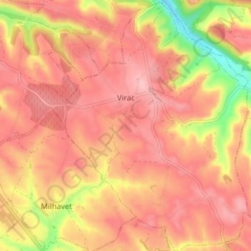 Virac topographic map, elevation, terrain