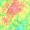 Damascus topographic map, elevation, terrain