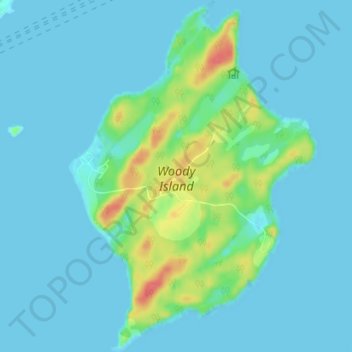 Woody Island topographic map, elevation, terrain