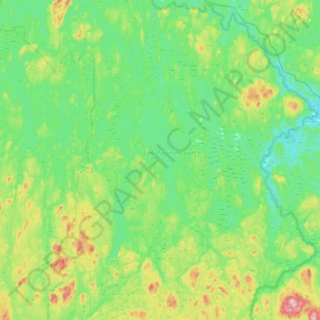 Rivière Normandin topographic map, elevation, terrain