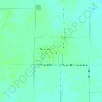 Almyra topographic map, elevation, terrain