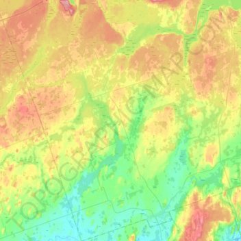 Stirling-Rawdon topographic map, elevation, terrain