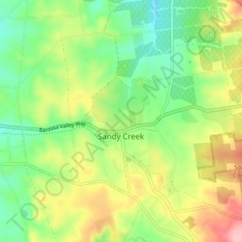 Sandy Creek topographic map, elevation, terrain