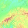 Denali Borough topographic map, elevation, terrain