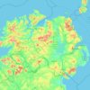 Nordirland topographic map, elevation, terrain