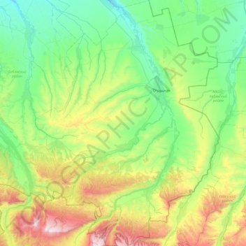 Отрадненский район topographic map, elevation, terrain