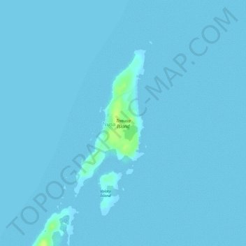 Tanusa Island topographic map, elevation, terrain