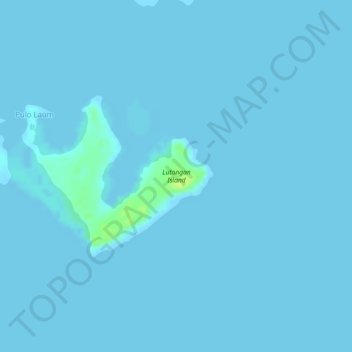 Lutangan Island topographic map, elevation, terrain