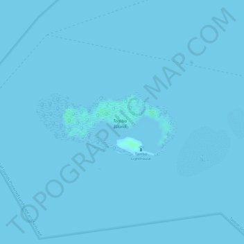 Tambo Island topographic map, elevation, terrain