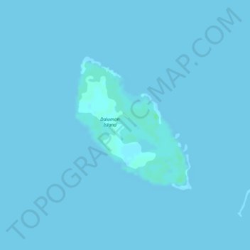 Daluman Island topographic map, elevation, terrain