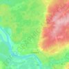 Seversk topographic map, elevation, terrain