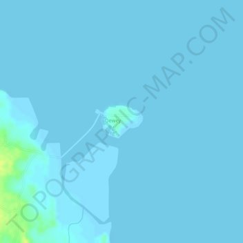 Tagaporo Island topographic map, elevation, terrain