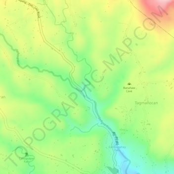 Señora River topographic map, elevation, terrain