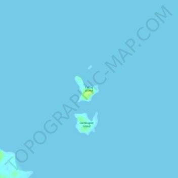 Cabog Island topographic map, elevation, terrain