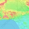 Santa Monica Mountains topographic map, elevation, terrain