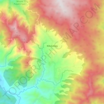 Kibalabag topographic map, elevation, terrain