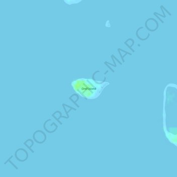 Orell Island topographic map, elevation, terrain