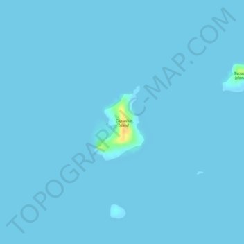 Capsalon Island topographic map, elevation, terrain