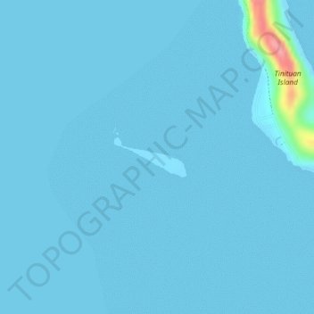 Tatay Island topographic map, elevation, terrain
