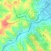 Praça das Artes topographic map, elevation, terrain