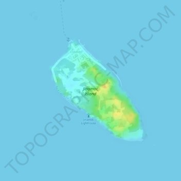 Jinamoc Island topographic map, elevation, terrain